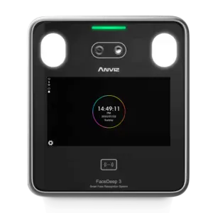 ANVIZ - Control de acceso y presencia - Facial, tarjeta MF y PIN - 6.000 usuarios | 100.000 (FACEDEEP3-PRO)