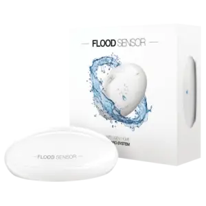 FIBARO - Detector de inundación - Inalámbrico / Bluetooth - Compatible con Apple HomeKit - Antena (FGBHFS-101)