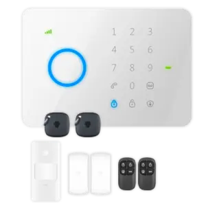 CHUANGO - Kit de alarma doméstica - Panel táctil con módulo GSM - Envío de alertas por SMS y llamada (G5PLUS)
