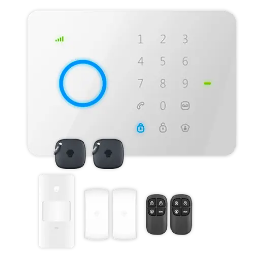 CHUANGO - Kit de alarma doméstica - Panel táctil con módulo GSM - Envío de alertas por SMS y llamada (G5PLUS)