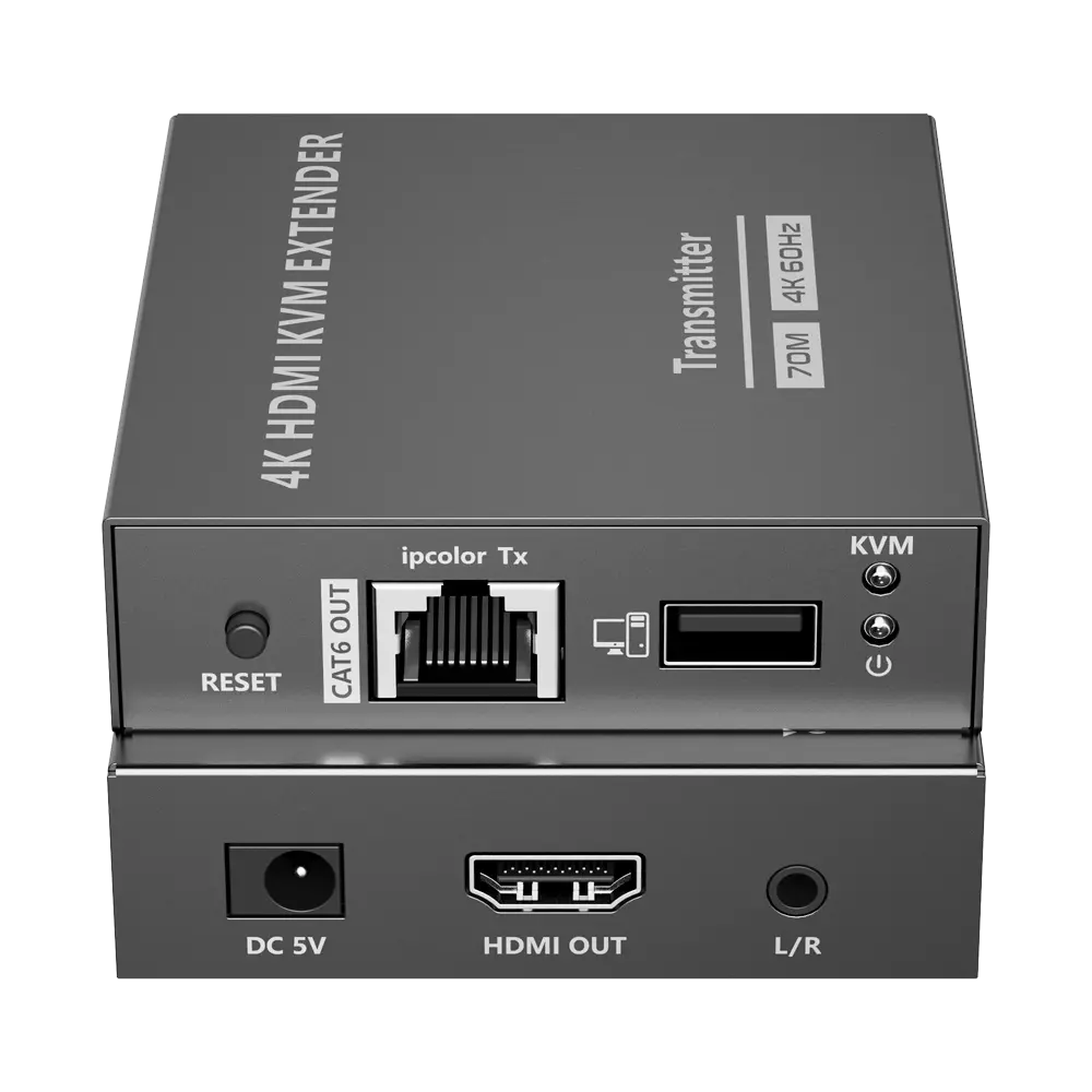 LENKENG - Extensor KVM de señal HDMI - Alcance 70 m - Resolución 4K - Permite conexiones 1:1 - HDMI (HDMI-EXT-4K60-KVM70)
