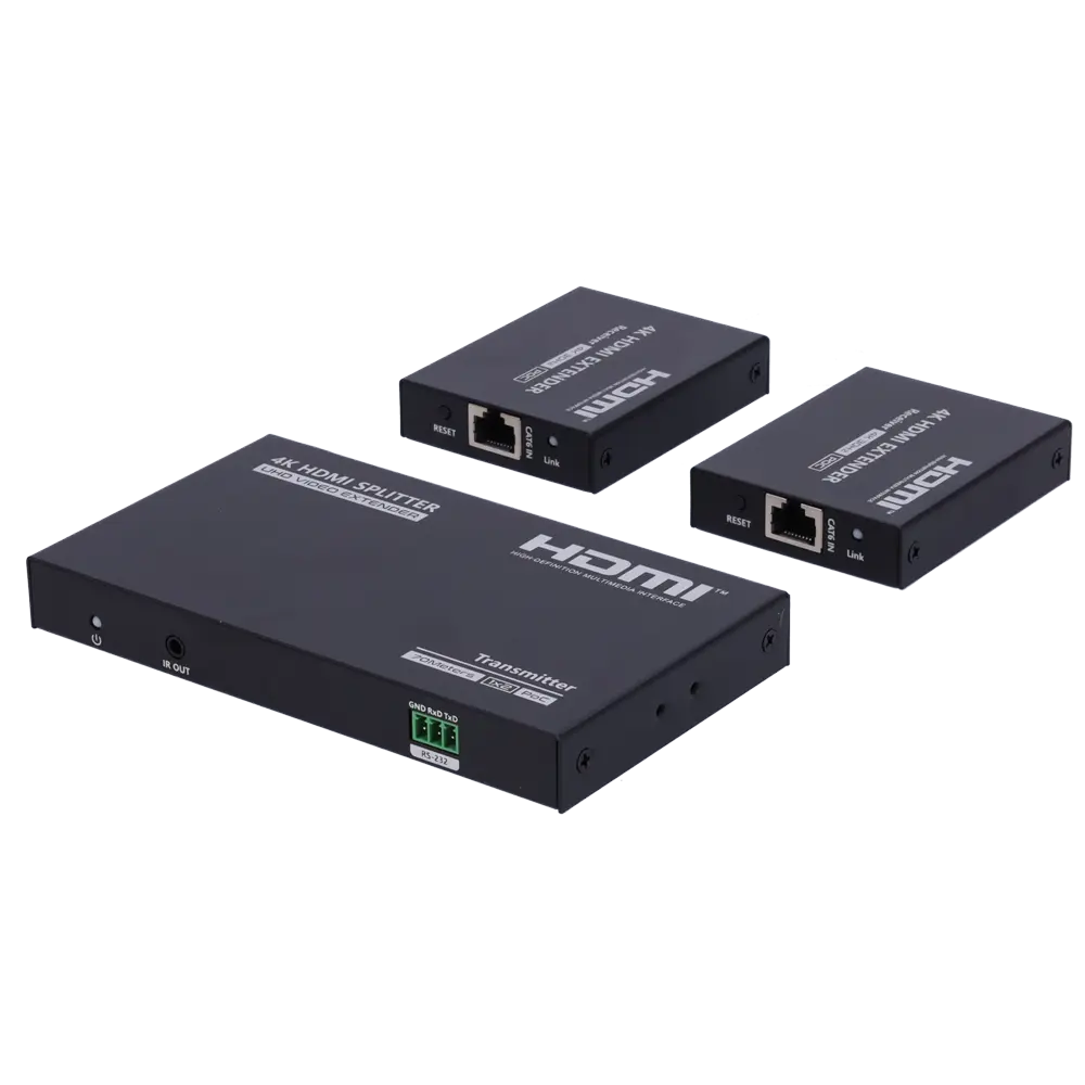 LENKENG - Extensor Splitter de señal HDMI - Alcance 40 m - Resolución 4K - Permite conexiones 1:2 - (HDMI-SPL-1x2-4K30-CAT
