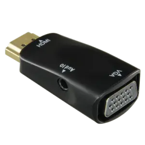 MARCA BLANCA - Adaptador de HDMI a VGA+Audio - Pasivo, no necesita alimentación - Convierte una salida de (HDMI-VGA)
