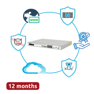 HILLSTONE NETWORKS - Hillstone Networks Bundle - Hardware + 12 Meses de Servicios Completos - Puertos 8xGE (HILL-A2000-D-P