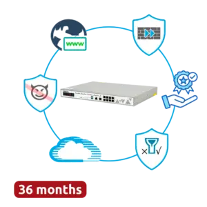 HILLSTONE NETWORKS - Hillstone Networks Bundle - Hardware + 36 Meses de Servicios Completos - Puertos 8xGE (HILL-A2000-D-P
