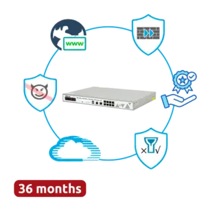 HILLSTONE NETWORKS - Hillstone Networks Bundle - Hardware + 36 Meses de Servicios Completos - Puertos 8xGE (HILL-A2000-PPR