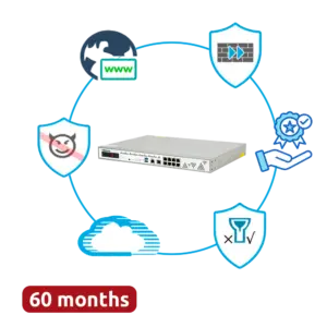 HILLSTONE NETWORKS - Hillstone Networks Bundle - Hardware + 60 Meses de Servicios Completos - Puertos 8xGE (HILL-A2000-PPR