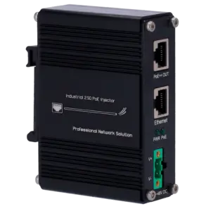 MARCA BLANCA - Inyector Hi-PoE Industrial de alta resistencia. - Soporta estándares IEEE 802.3af/at/bt. - (INJ-IPOE-60W-2.