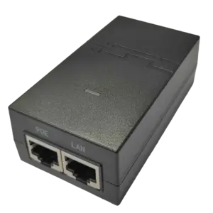 MARCA BLANCA - Inyector PoE Pasivo - Entrada/Salida RJ45 10/100/1000 Mbps - 24V 0,5A - Distancia máxima (INJ-POE-G-12W-24)