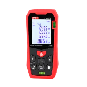 UNI-T - Medidor láser de distancia - Rango de hasta 100 m con precisión milimétrica - Medición de (LM100A)