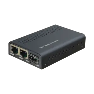 MARCA BLANCA - Conversor de medios Gigabit con 2x RJ45 y 1x SFP    - Doble interfaz de cobre 10/100/1000 (MC2GE-SFP)