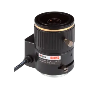BRANDED - Lente con rosca CS - Calidad 6.0 Mpx - AutoIris Direct Drive (DC) - Varifocal: 2.7 a 12 mm (PFL2712-E6D)