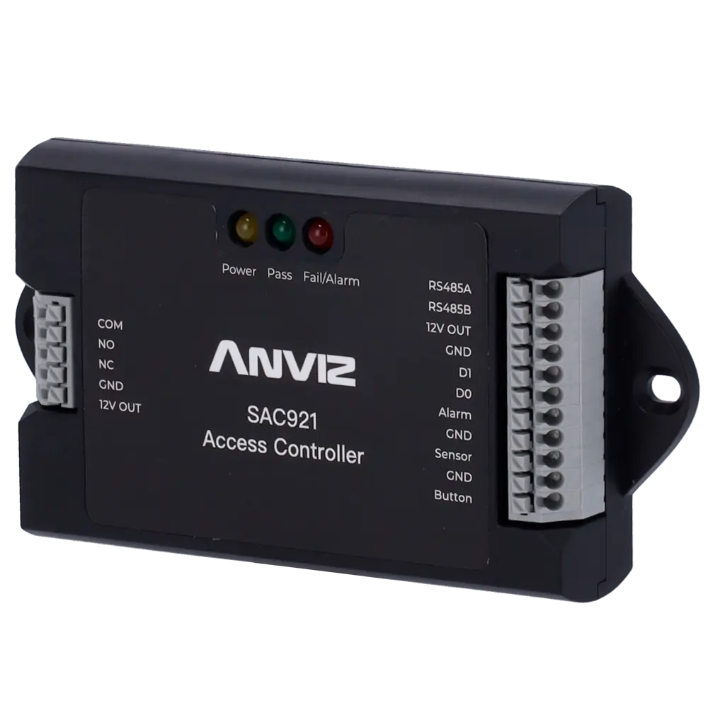 ANVIZ - Controladora de acceso - Tarjeta o PIN - 1 puerta | Comunicación TCP/IP y WiFi - 1 lector (SAC921)