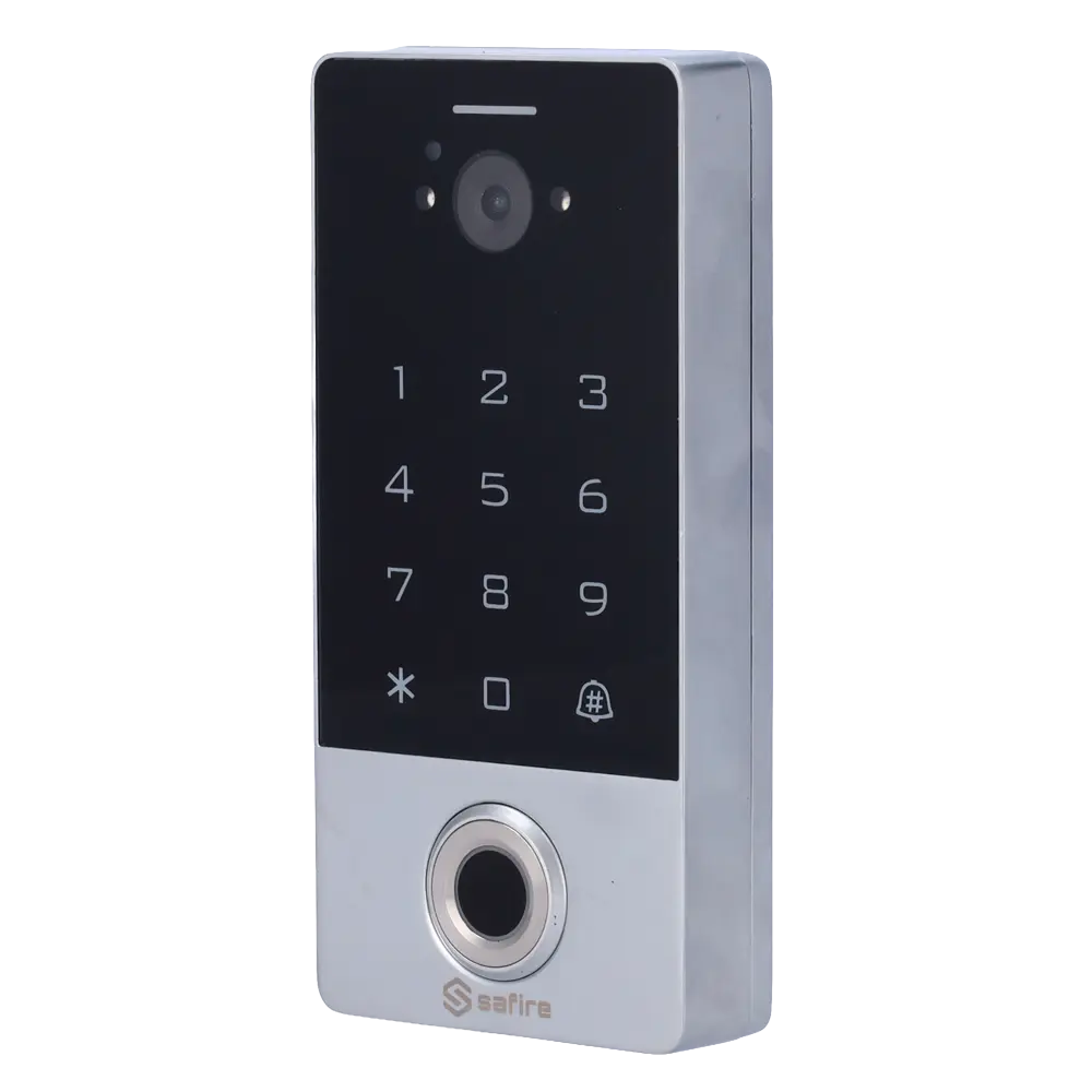 SAFIRE - Control de acceso autónomo con videoportero - Acceso por huella, tarjeta EM, PIN y APP - (SF-AC126-F-WIFI)