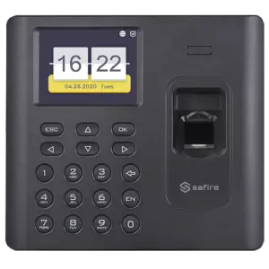 SAFIRE - Control de presencia - Huellas, tarjeta EM y PIN - 3.000 usuarios | 100.000 registros - (SF-AC3012KEMD-IPW-B)