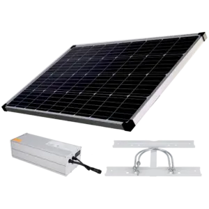 SAFIRE - Sistema de alimentación autónoma para CCTV - Panel solar de 200W - Batería Litio LiFePo4 (SF-SOLARKIT-BATT-1280WH