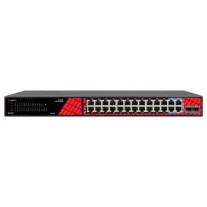 SAFIRE - Safire Switch Hi-PoE - 24 puertos PoE + 2 RJ45 Uplink + 2*MGESFP Uplink - Velocidad de (SF-SW2824HIPOE-MF-300)