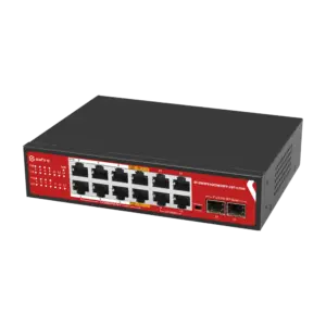SAFIRE - Safire Switch Hi-PoE - 8 puertos FE PoE + 4 puertos RJ45 + 2x2.5GE SFP  - 8x10/100Mbps + (SF-SW8FE4GE2MGSFP-2BT-1
