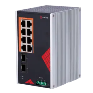 SAFIRE - Safire Switch Industrial Alimentación AC y DC - 8 puertos Gigabit + 2 SFP Gigabit - 6 (SF-SWI1008HIPOE-GF-AC-130-