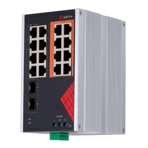 SAFIRE - Safire Switch Industrial Alimentación AC y DC - 16 puertos Gigabit + 2 SFP Gigabit - 6 (SF-SWI1808HIPOE-GF-AC-130