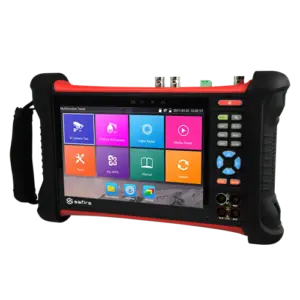 SAFIRE - Comprobador CCTV multifuncional - Admite cámaras HDTVI, HDCVI, AHD, CVBS e IP (4K) - (SF-TESTER7-5N1-4K)