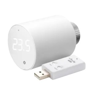 SHELLY - Shelly BLU TRV x1 + Shelly Blu Gateway Gen3 - Cabezal termostático inteligente para (SH-BLU-TRVX1-SH-BLU-GATEWAY-