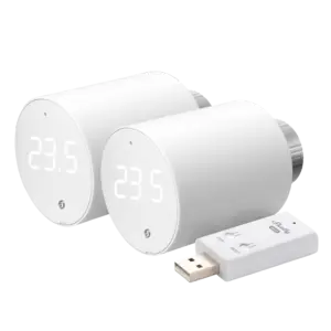 SHELLY - Shelly BLU TRV x2 + Shelly Blu Gateway Gen3 - Cabezal termostático inteligente para (SH-BLU-TRVX2-SH-BLU-GATEWAY-