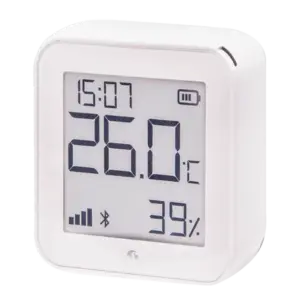 SHELLY - Shelly H&T Gen 3 Blanco Mate - Sensor de humedad y temperatura  - Pantalla de tinta (SH-HT-GEN3-MW)