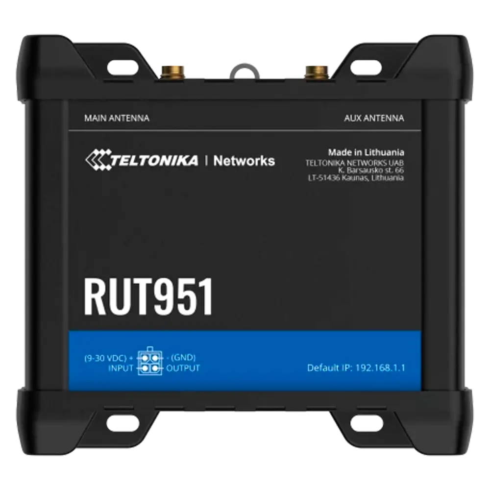 TELTONIKA - Router Industrial 4G LTE Cat 4 (150/50 Mbps) - Conectividad Wi-Fi con función de Hotspot - (TK-RUT951)