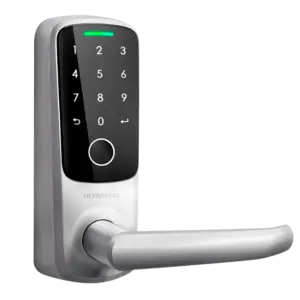ANVIZ - Cerradura inteligente Anviz Ultraloq - Huella, PIN y App - 50 usuarios | WiFi y Bluetooth - (UL-LATCH5-FINGERPRINT