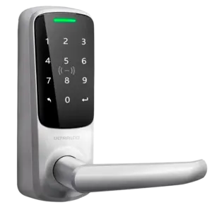 ANVIZ - Cerradura inteligente Anviz Ultraloq - NFC, MF, PIN y App - 50 usuarios | WiFi y Bluetooth (UL-LATCH5-NFC)