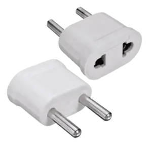 MARCA BLANCA - Adaptador - Enchufe Tipo A (USA) a Enchufe Tipo F (EU) - Voltaje 250V AC - Corriente (USA-EU-ADAPTER-W)