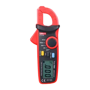 UNI-T - Mini pinza amperimétrica - Pantalla LED - Medición AC hasta 200A - Alta precisión en AC con (UT210B)