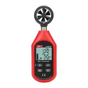 UNI-T - Anemómetro de mano - Sensor de velocidad del viento de alta precisión - Sensor de (UT363-BT)