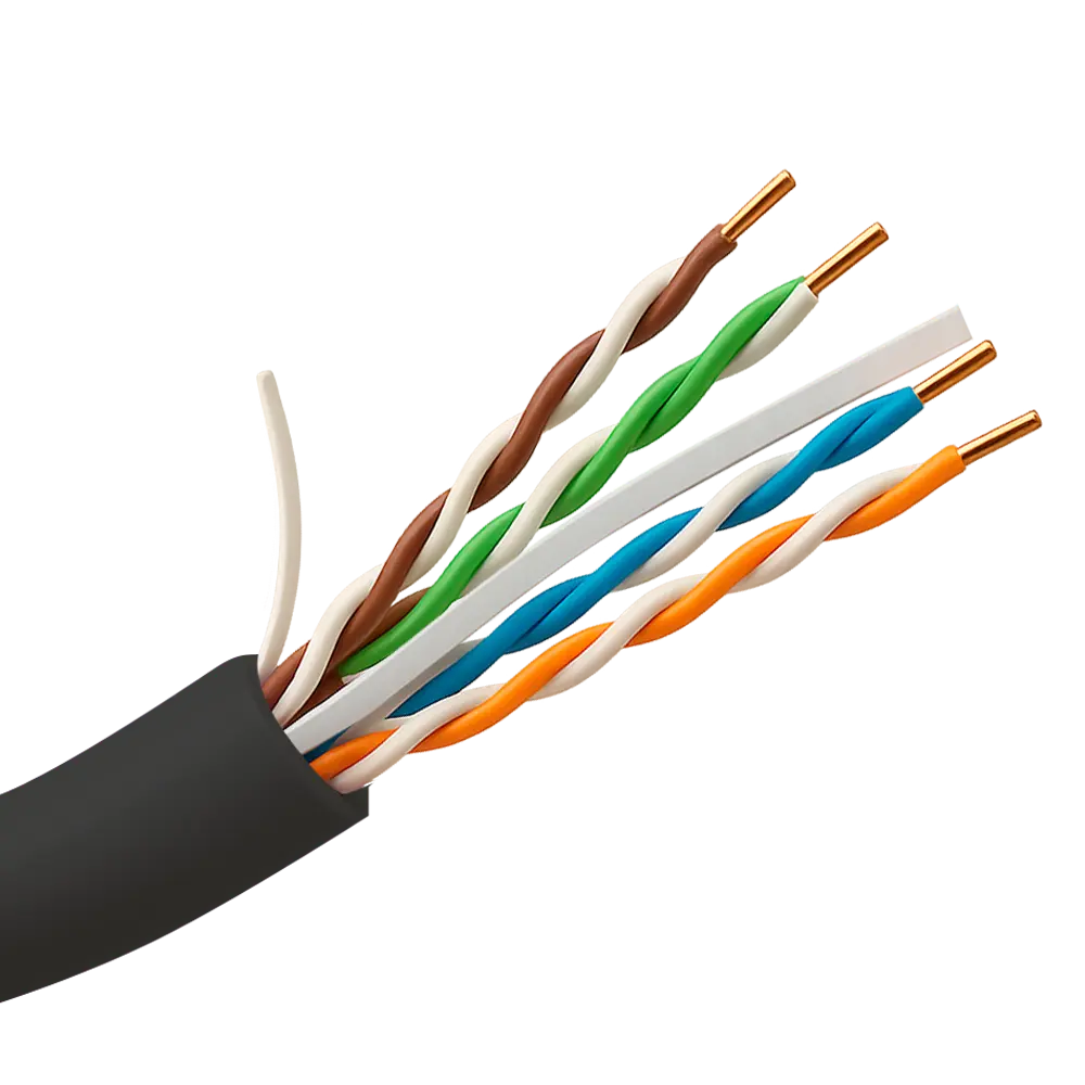 SAFIRE - Cable UTP rigido Safire - Categoría 6 - Cumple con 90m Fluke test - Conductor CCA 23AWG - (UTP6-305-OUTDOOR-CCA)
