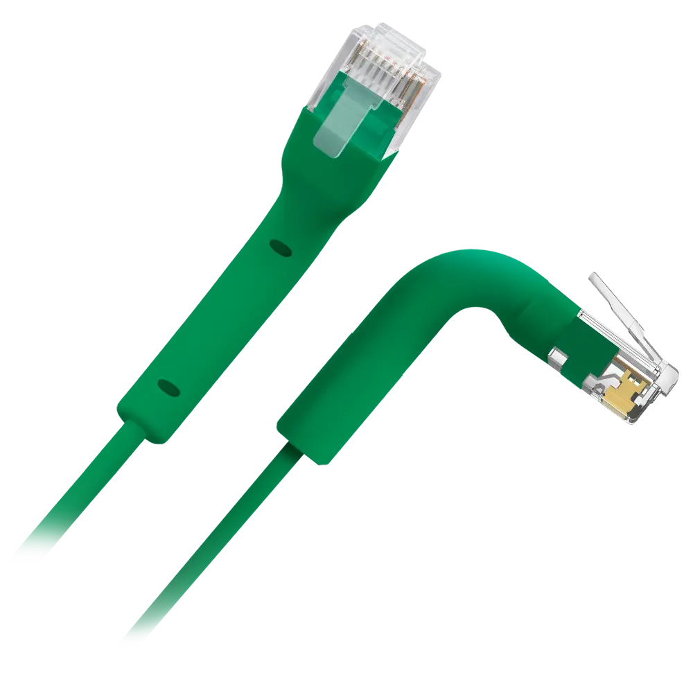 SAFIRE - Cable UTP flexible - Ethernet - Conectores RJ45 - Categoría 6A - 0,2 m - Color verde (UTP6A-FLEX-02G)