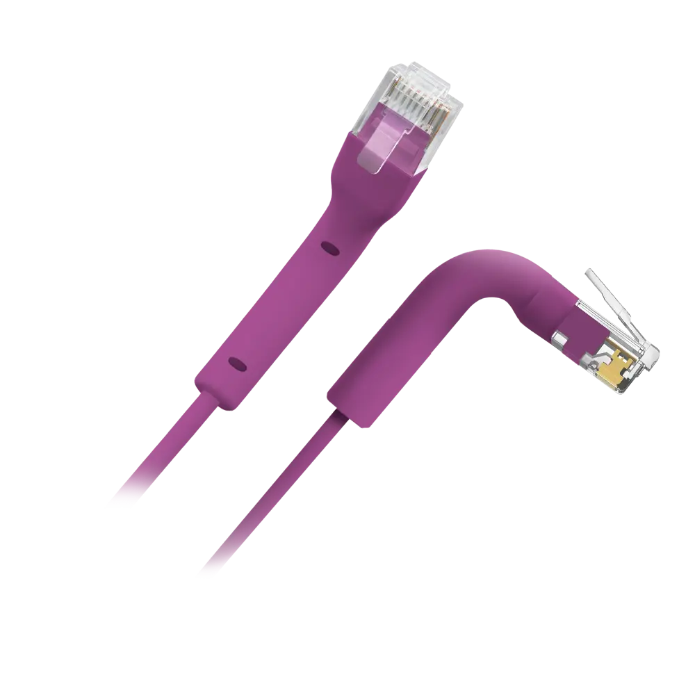 SAFIRE - Cable UTP flexible - Ethernet - Conectores RJ45 - Categoría 6A - 1 m - Color morado (UTP6A-FLEX-1P)