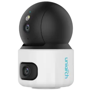 UNIARCH - Cámara IP Uniarch Doble lente - 5 MP | Lente 2.8 mm | IR 10 m - 5 MP | Lente 6 mm | Luz (UV-UHO-S3S-M55F36D)
