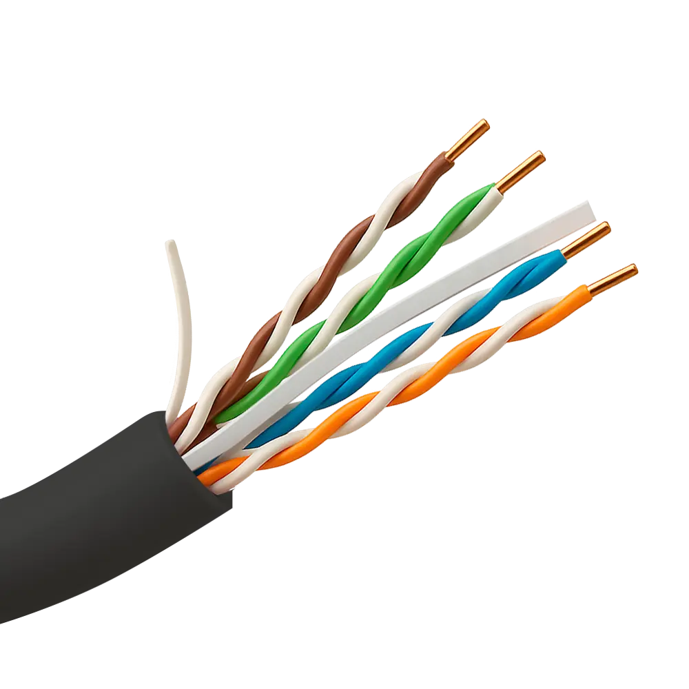 UNIVIEW - Cable UTP rígido de exterior - Categoría 6 - Cumple con 90m Fluke test - Conductor OFC, (UV-UTP6-305-BC-OUTDOOR)