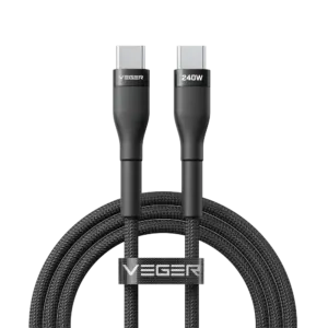VEGER - Veger - Cable USB 2.0 para cualquier dispositivo - USB-C a USB-C - Cubierta de metal, Nylon (VG-CC03)