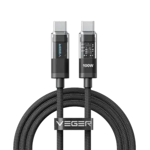 VEGER - Veger - Cable USB 2.0 para cualquier dispositivo - USB-C a USB-C - Cubierta de metal con (VG-CC16)