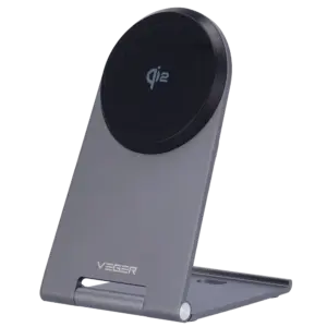 VEGER - Cargador inalámbrico VEGER - Potencia 15W - Entrada USB-C - Carga rápida - Salida (VG-Q7)