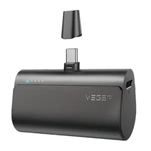 VEGER - VEGER Mini Power Bank - Capacidad 5000mAh - Entrada USB-C, Conector USB-C - Salida Conector (VG-W0556)