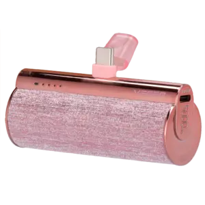 VEGER - VEGER Mini Power bank con LEDs carga - Capacidad 5000mAh - Entrada Puerto USB-C - Salida (VG-W0573-R)