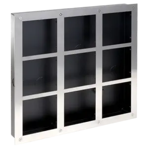 BRANDED - Panel frontal y caja de registro - Específica para videoporteros - Compatible con módulos (VTOF009-VTOB115)