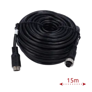 MARCA BLANCA - Cable para cámaras IP - Conector M12 aviación - 6 Pines - Longitud 15m - Hembra - Hembra (VW-6PIN-IP-150)