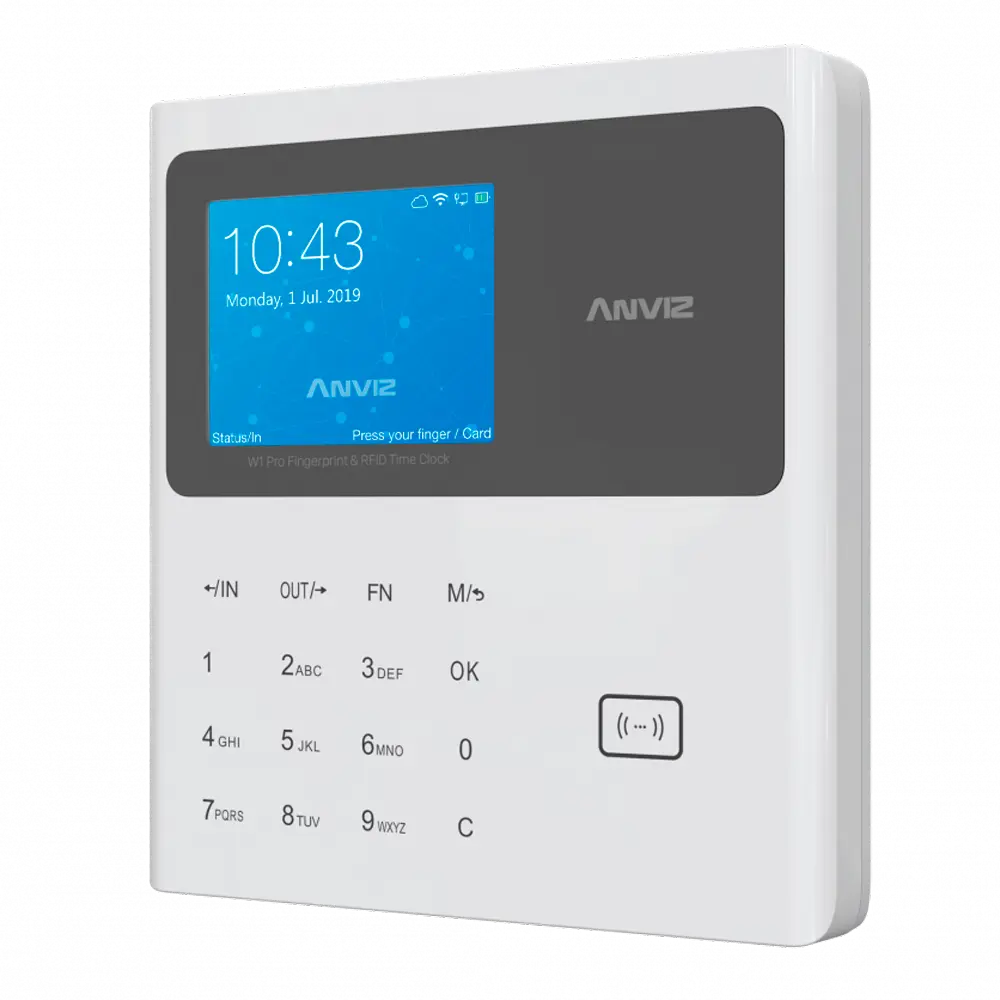 ANVIZ - Control de presencia - Tarjeta EM y PIN - 10.000 usuarios | 100.000 registros - TCP/IP y (W1C-PRO)