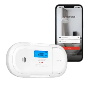 X-SENSE - Detector de CO autónomo X-Sense - Comunicación WiFi 2.4GHz - Conexión a través de APP - (XC04-WX)
