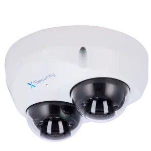 X-SECURITY - X-Security Cámara IP Domo dual - 2x 4 Megapíxel (2560x1440) - Lente fija 2.8mm - WDR 120dB (XS-IPD850A-4U-MI
