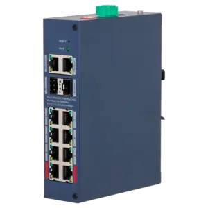 X-SECURITY - X-Security Hardened L2 Managed Switch - 12 Puertos Totales (8 PoE / 2 GE / 2 SFP) - (XS-SWI1208HIPOE-MGF-110-